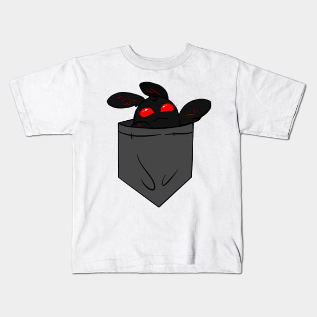 Pocket Cryptid: Mothman Kids T-Shirt by Bluejayluvsall